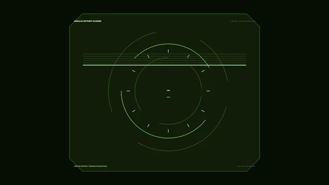 Green Annular Setpoint Scanner HUD 4K Sci-Fi Wallpaper