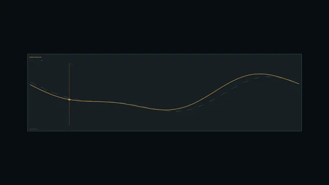 Amber Trend Graph HUD Dashboard on Dark 4K Wallpaper