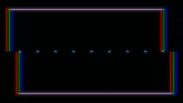Chromatic RGB Frame with Blue Light Markers on Black
