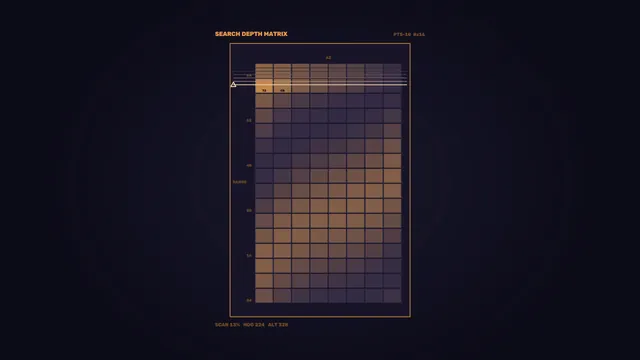 Sci-Fi Search Depth Matrix HUD Wallpaper