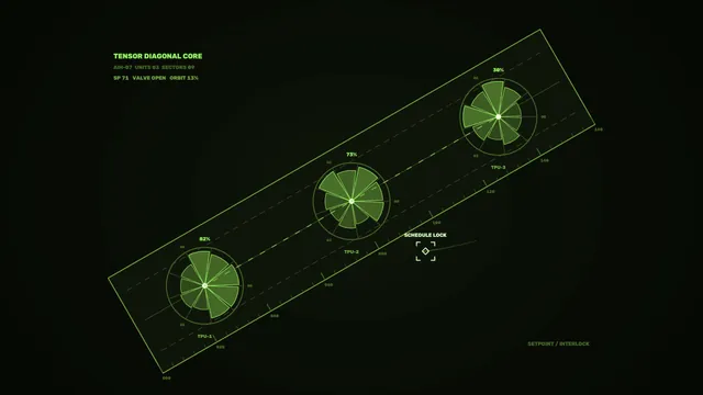 Green Diagonal Telemetry HUD Schematic 4K Wallpaper