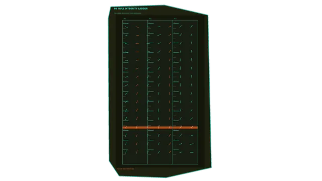 Spacecraft Hull Integrity Ladder HUD 4K Sci-Fi Wallpaper