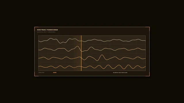 Acoustic Monitoring Passive Sonar HUD 4K Sci-Fi Wallpaper