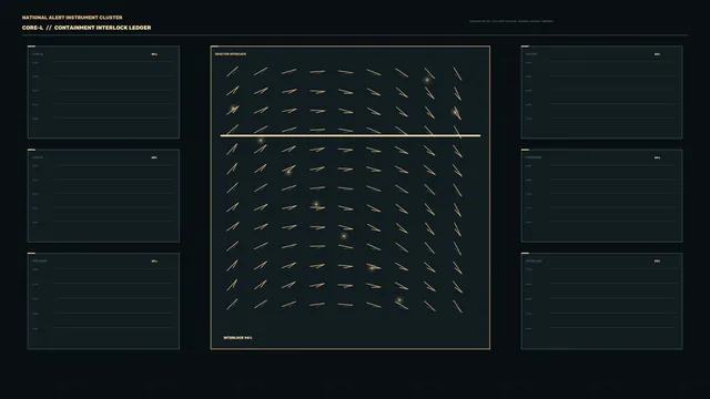 Reactor Interlock Control HUD Telemetry Dashboard 4K Sci-Fi Wallpaper