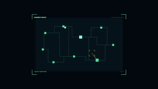 Sci-Fi Handoff Graph Target-Tracking HUD 4K Wallpaper