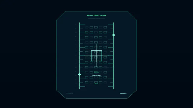Bioseal Target Column Status HUD 4K Sci-Fi Wallpaper