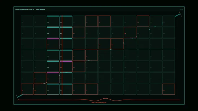 Battery Balance Monitoring HUD with Matrix Telemetry and Alarm Grid