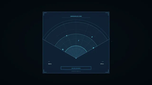 Futuristic Sonar HUD Scanner 4K Sci-Fi Wallpaper