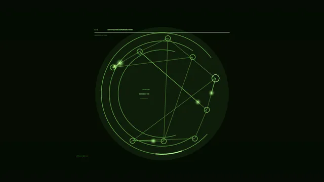 Green Certification Dependency Ring HUD 4K Sci-Fi Wallpaper