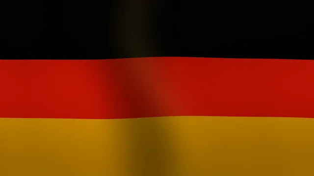 Glossy German Flag with Wavy Horizontal Bands 4K Wallpaper