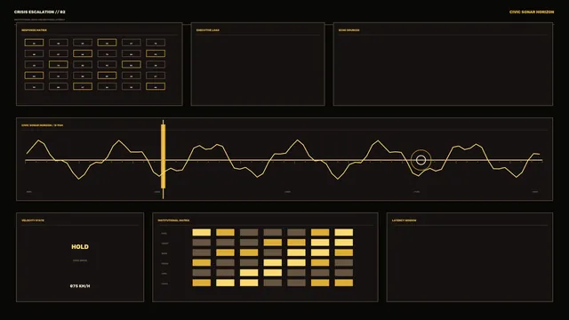 Civic Sonar Horizon Telemetry HUD Dashboard 4K Wallpaper