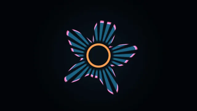 Abstract Circular Radial HUD with Blue, Pink and Orange Segments