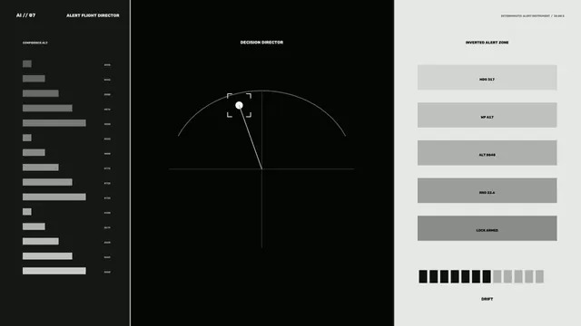 Monochrome Sci-Fi Alert Status HUD Dashboard 4K Wallpaper