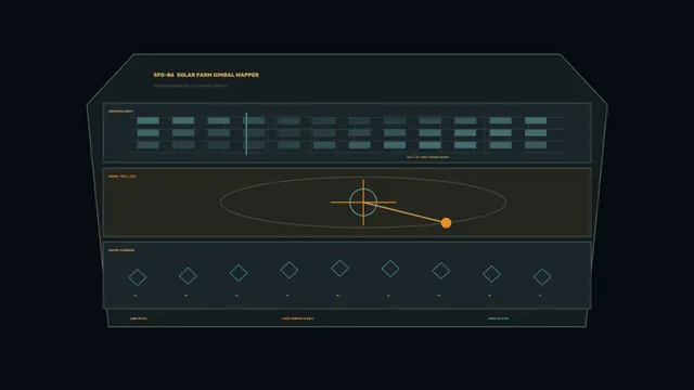 Solar Farm Gimbal Mapper HUD Dashboard 4K Sci-Fi Wallpaper