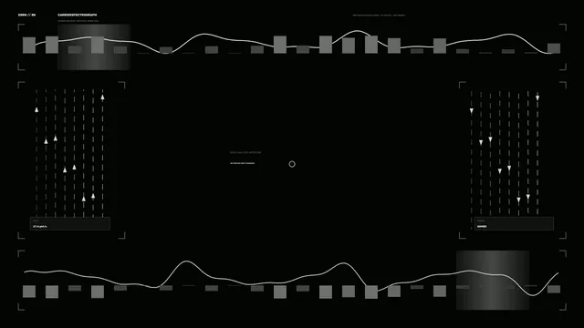 Monochrome Sci-Fi Radar HUD Telemetry Dashboard 4K Wallpaper