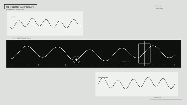 Monochrome Reactor Neutron Target Telemetry HUD 4K Wallpaper