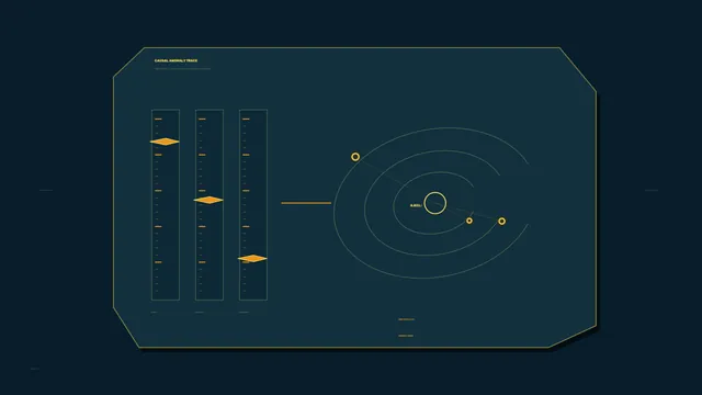 Anomaly Trace HUD with Telemetry Gauges and Concentric Scanner — 4K Sci-Fi Wall­