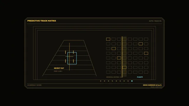Predictive Track Matrix Sci-Fi HUD Wallpaper