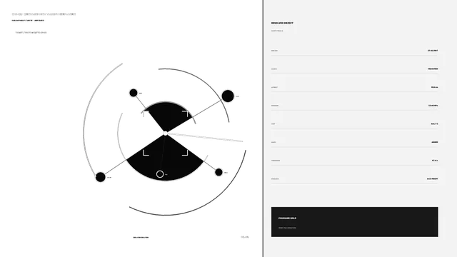 Monochrome Sci-Fi Facility Monitoring HUD Wallpaper