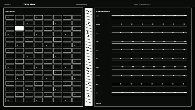 Token Flow Science Fiction HUD with Telemetry Channels