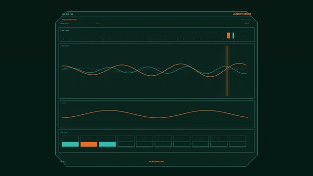 Sci-Fi Latency Sonar Telemetry HUD 4K Wallpaper