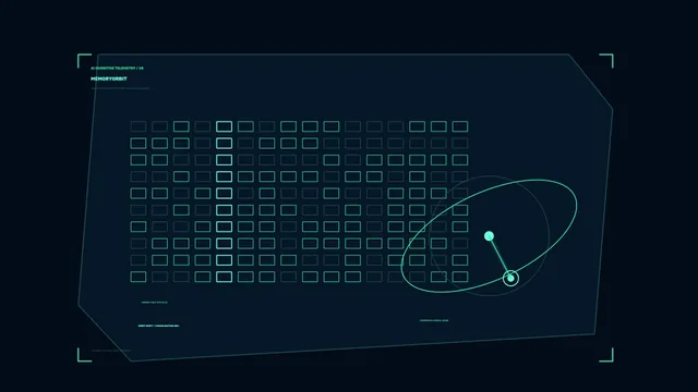 Futuristic Telemetry HUD Grid with Elliptical Scanner 4K Wallpaper