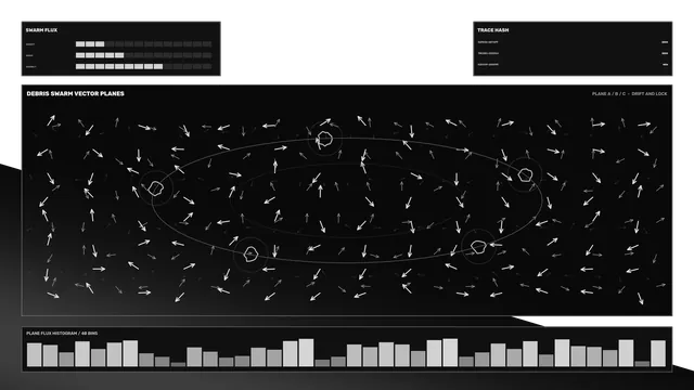 Asteroid Tracking HUD with Debris Vectors 4K Sci-Fi Wallpaper