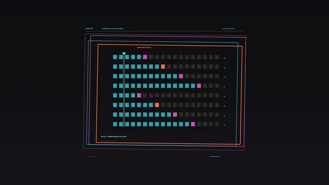 Signal Matching HUD Dashboard with Multicolor Telemetry Grid 4K Sci-Fi Wallpaper