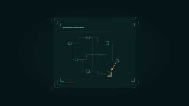 Sci-Fi Transfer Routing HUD Dashboard Wallpaper in Teal and Orange