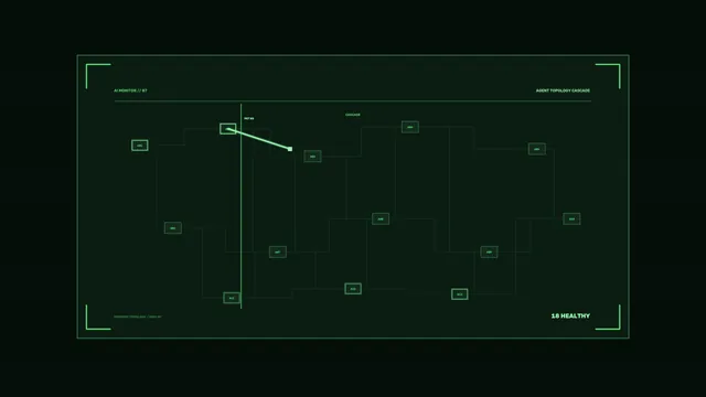 Green Network Topology HUD 4K Sci-Fi Wallpaper