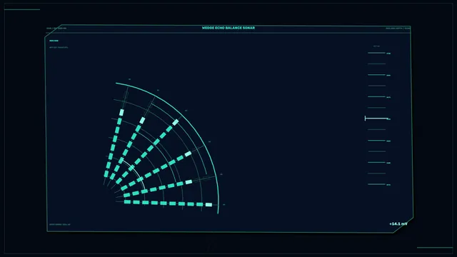 Sci-Fi Sonar Balance Monitoring HUD Dashboard 4K Wallpaper