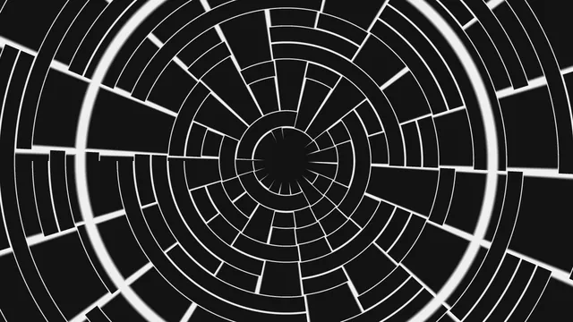 Monochrome Circular Segmented HUD Scanner Interface 4K Wallpaper