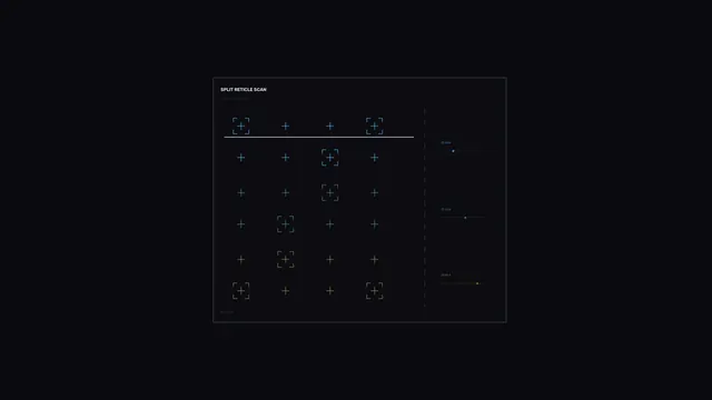 Split Reticle Scan Telemetry HUD 4K Wallpaper