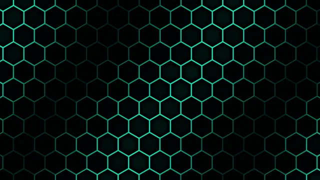 Glowing Teal Hexagonal Grid 4K Wallpaper