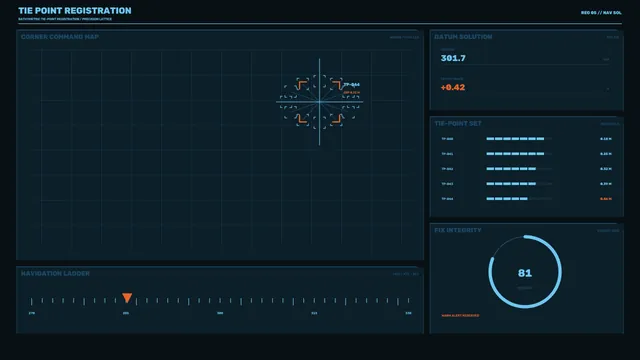 Futuristic Tie-Point Registration Navigation HUD Wallpaper