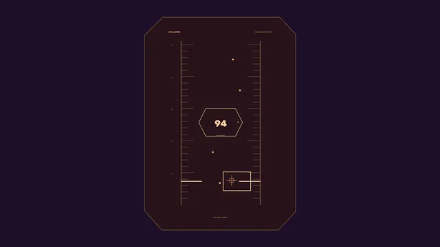 Amber 94% Readout HUD Interface on Dark Purple 4K Wallpaper