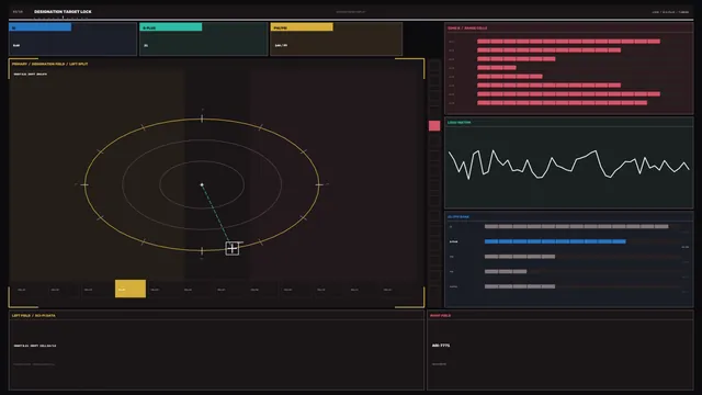 Free 4K Sci-Fi Target Lock HUD Interface with Elliptical Scanner