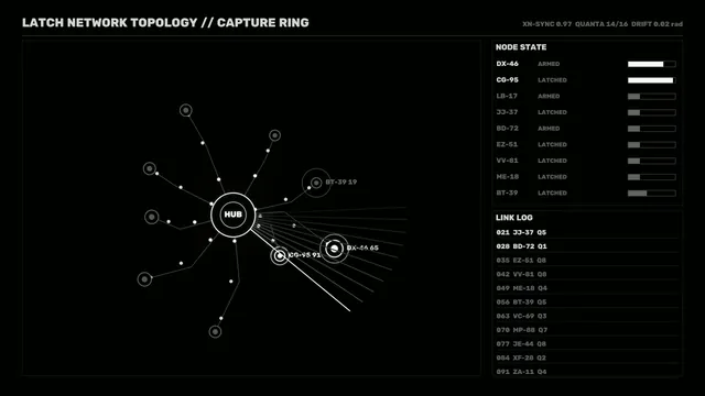 Sci-Fi Network Topology HUD Interface 4K Wallpaper