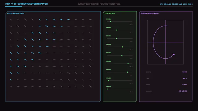 Water Vector Field Telemetry HUD 4K Sci-Fi Wallpaper