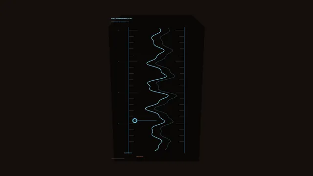 Cyan Waveform Telemetry HUD 4K Sci-Fi Wallpaper