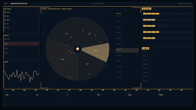 Polar Sector Monitoring HUD Dashboard 4K Sci-Fi Wallpaper