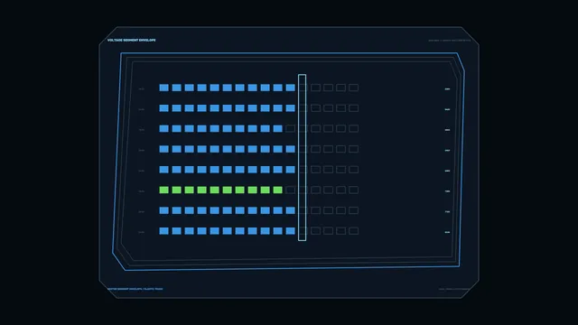 Voltage Array Monitor HUD with Segmented Telemetry 4K Sci-Fi Wallpaper
