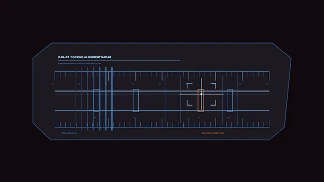 Spacecraft Docking Alignment Radar HUD 4K Wallpaper