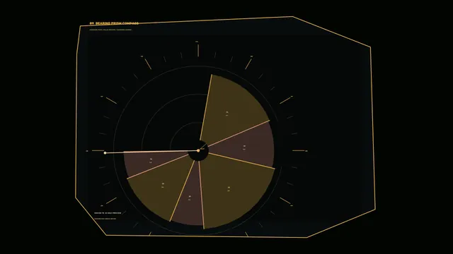 Amber Radial Scanner HUD 4K Sci-Fi Wallpaper