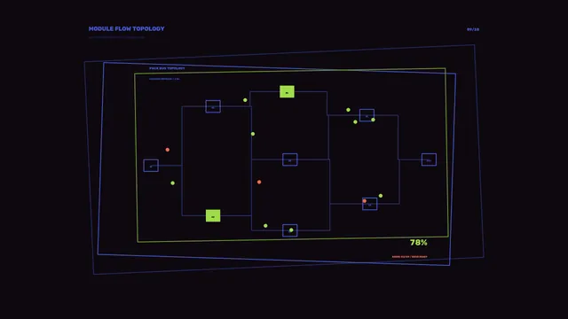 Sci-Fi Battery Capacity Meter HUD with Module Flow Topology