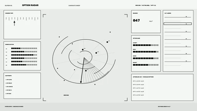 Sci-Fi Radar HUD Dashboard with Circular Scanner — 4K Wallpaper