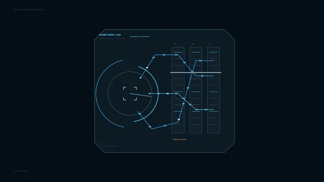 Sci-Fi Target Recognition HUD Wallpaper with Radar Reticle and Telemetry Graph