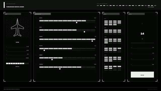 Aircraft Service Status HUD Dashboard 4K Sci-Fi Wallpaper