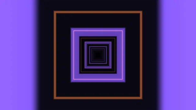 Glowing Concentric Square Portal 4K Wallpaper
