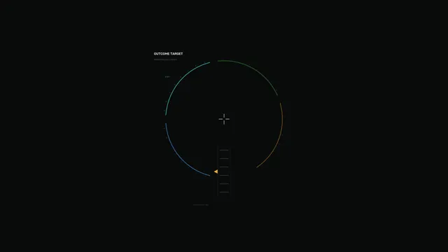 Outcome Target Circular Telemetry HUD 4K Sci-Fi Wallpaper